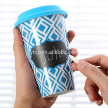 double-wall ceramic mug silicon lid